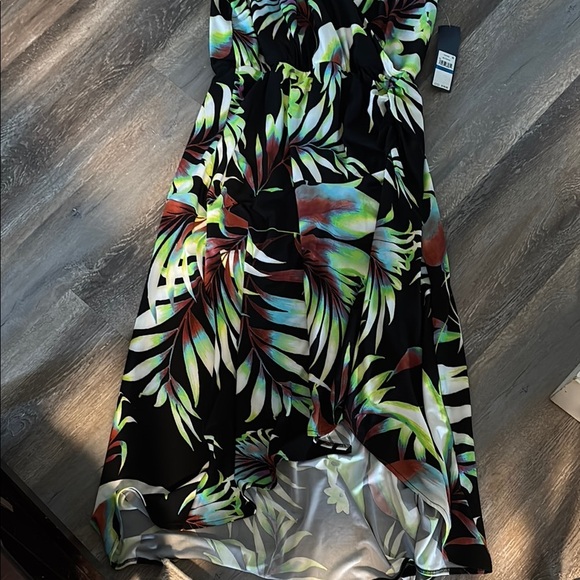 RACHEL Rachel Roy Lime Tropical Maxi Sundress - Picture 3 of 6